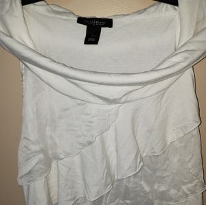 WHBM Sleeveless ruffled tiered top size Large